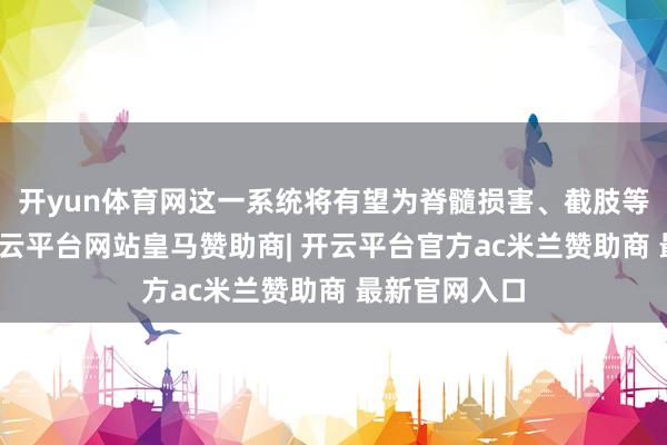 开yun体育网这一系统将有望为脊髓损害、截肢等患者群体-开云平台网站皇马赞助商| 开云平台官方ac米兰赞助商 最新官网入口
