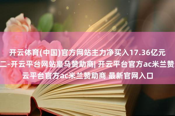 开云体育(中国)官方网站主力净买入17.36亿元；东方金钱名次第二-开云平台网站皇马赞助商| 开云平台官方ac米兰赞助商 最新官网入口