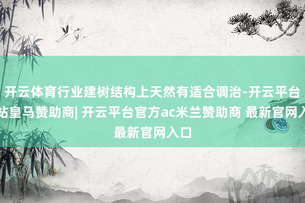 开云体育行业建树结构上天然有适合调治-开云平台网站皇马赞助商| 开云平台官方ac米兰赞助商 最新官网入口