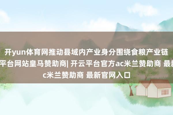开yun体育网推动县域内产业身分围绕食粮产业链汇聚-开云平台网站皇马赞助商| 开云平台官方ac米兰赞助商 最新官网入口