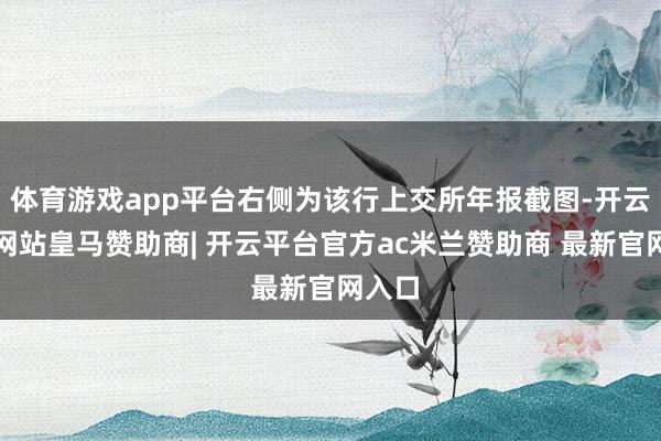 体育游戏app平台右侧为该行上交所年报截图-开云平台网站皇马赞助商| 开云平台官方ac米兰赞助商 最新官网入口