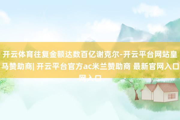 开云体育往复金额达数百亿谢克尔-开云平台网站皇马赞助商| 开云平台官方ac米兰赞助商 最新官网入口