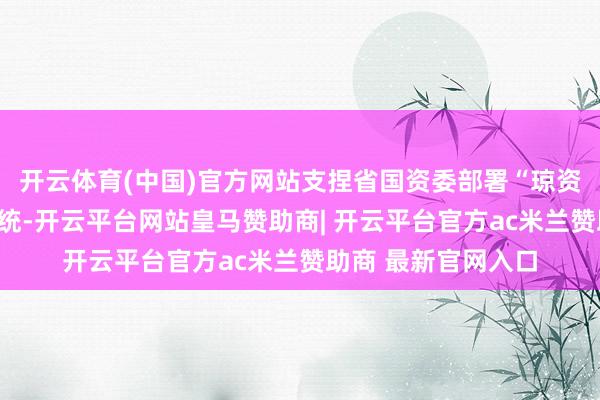 开云体育(中国)官方网站支捏省国资委部署“琼资慧眼”智能监管系统-开云平台网站皇马赞助商| 开云平台官方ac米兰赞助商 最新官网入口